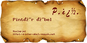 Pintér Ábel névjegykártya