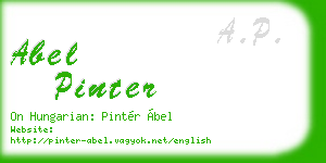 abel pinter business card