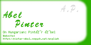 abel pinter business card